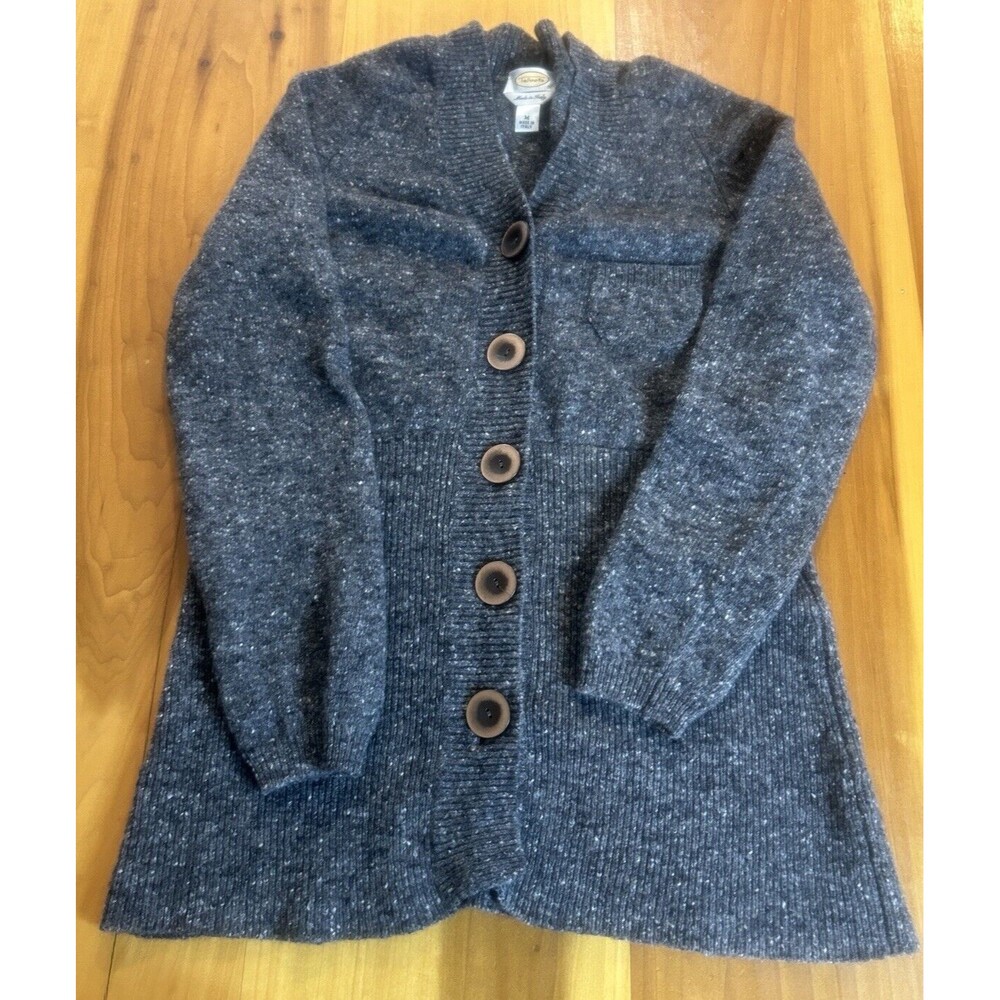 Talbots Women’s Sweater/Cardigan. Medium. Long Sleeve. Italy. Merino Wool